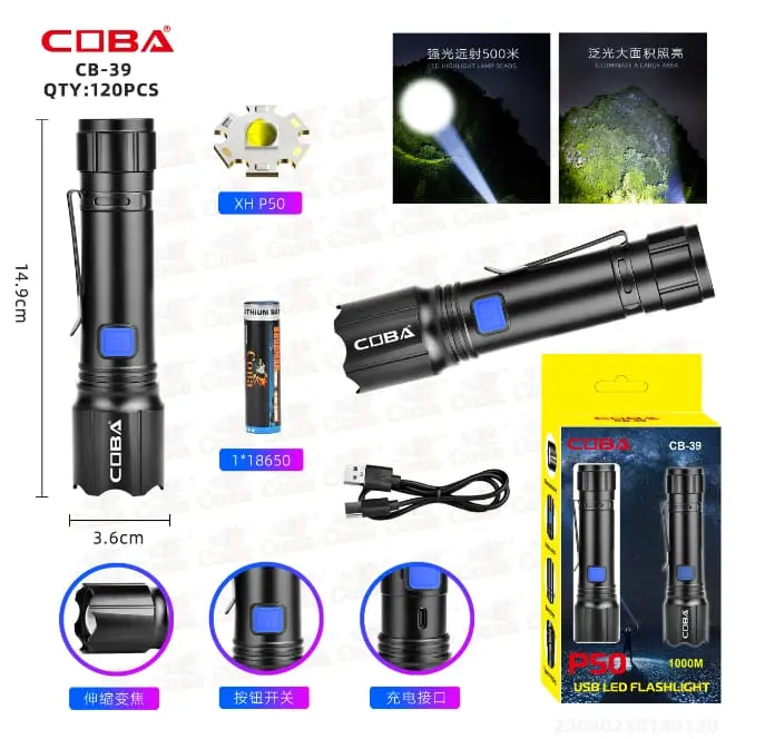 Coba Led Flashlight CB-39