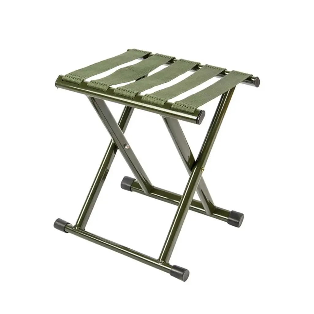 Green Foldable Camping Stool | Portable Outdoor Seat Chair
