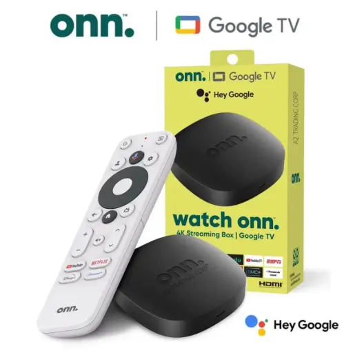 Onn. 4K Streaming Box with Google TV
