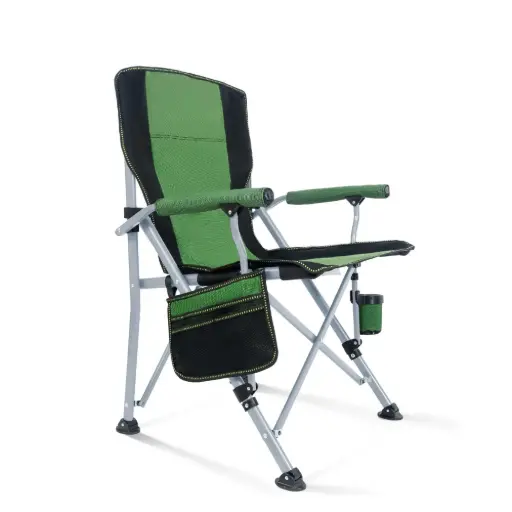Foldable Camping Chair with Cup Holder, Side Pocket & Carry Bag